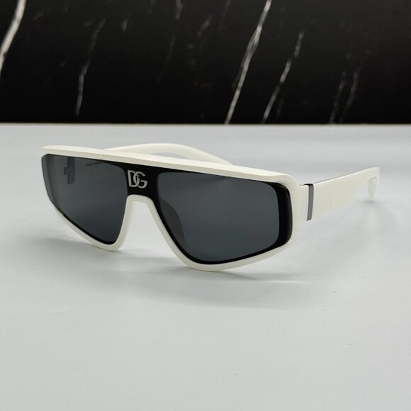 NEW DOLCE&GABBANA DG6177 3312/87 SUNGLASSES SHIELD WHITE DG6177 331287 UNISEX main image 5